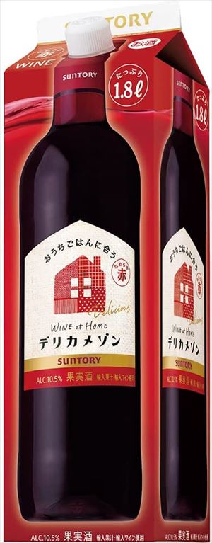 サントリー デリカメゾン なめらか赤 ライトボディ 日本 1800ml×6本