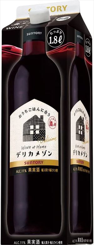 サントリー デリカメゾン 濃い赤 ミディアムボディ 日本 1800ml×6本