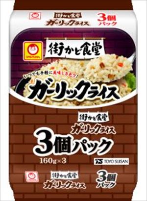 送料無料 東洋水産 街かど食堂 ガーリックライス 3個パック×8個