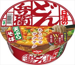 天ぷらそば [西] ×12個セット まとめ買い！ ( インスタント カップ麺蕎麦 ) 日清のどん兵衛