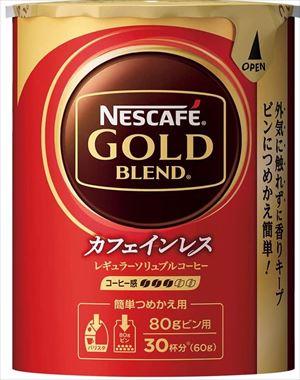 ネスカフェ ゴールドブレンド カフェインレス　コーヒー 送料無料 ネスカフェ ゴールドブレンド カフェインレス エコ＆システムパック 60g×24個