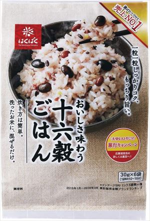 送料無料 はくばく おいしさ味わう十六穀ごはん 180g(30g×6袋)×6個 送料無料 はくばく おいしさ味わう十六穀ごはん 180g(30g×6袋)×6個
