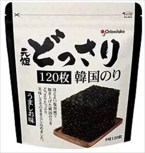 送料無料 オリオンジャコー 元祖どっさり韓国のり うましお味(8切120枚)×16個