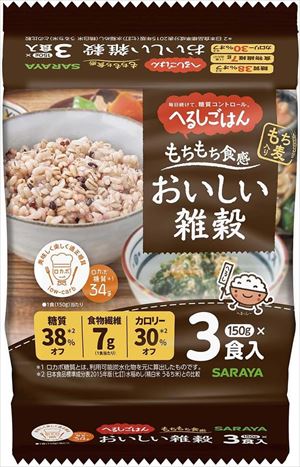 送料無料 サラヤ ヘルシごはん おいしい雑穀 (150g×3)×16個