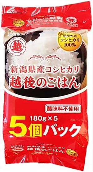 送料無料 越後製菓 越後のごはん 新潟県産コシヒカリ (180g×5個)×4個