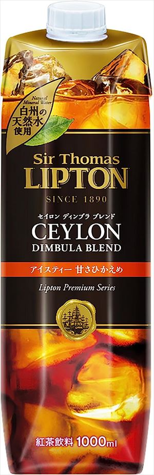 送料無料リプトン アイスティー 甘さひかえめ テトラプリズマ 1000ml×18本