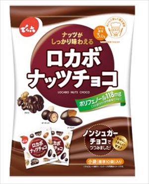 送料無料 でん六 小袋ロカボチョコナッツ 146g×16袋