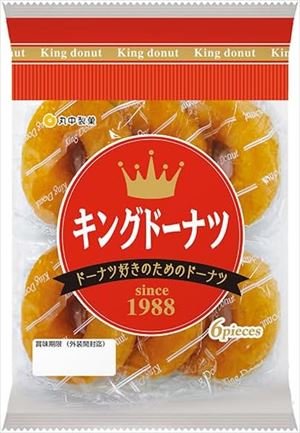 送料無料 丸中製菓 キングドーナツ(6個入り)×18個のサムネイル
