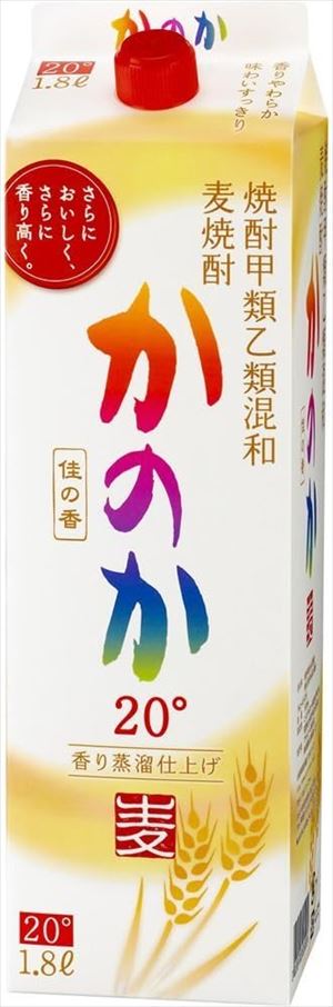 麦焼酎 かのか 20度 焼酎甲類乙類混和 1800ml×6本