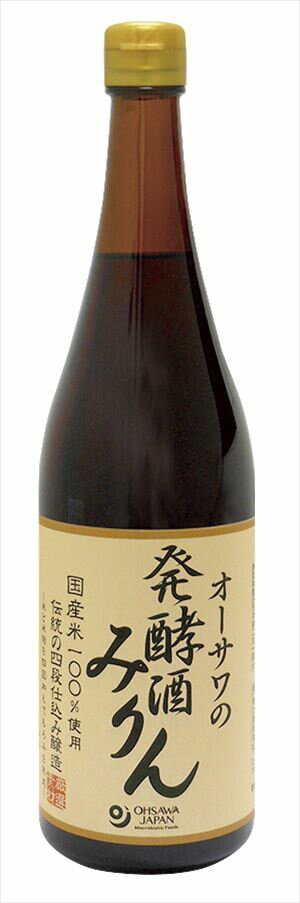 送料無料 オーサワジャパン オーサワの発酵酢みりん 720g×12本
