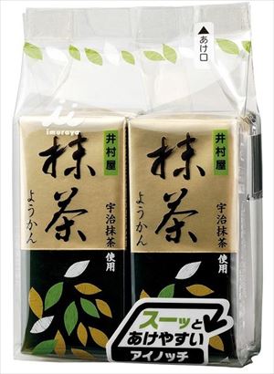 送料無料 井村屋 4本入りミニようかん(抹茶)×12個
