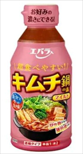 送料無料 エバラ食品 キムチ鍋の素 マイルド 300ml×6本 送料無料 エバラ食品 キムチ鍋の素 マイルド 300ml×6本