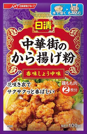 送料無料 日清製粉ウェルナ 中華街のから揚げ粉 香味しょうゆ味 100g×24袋