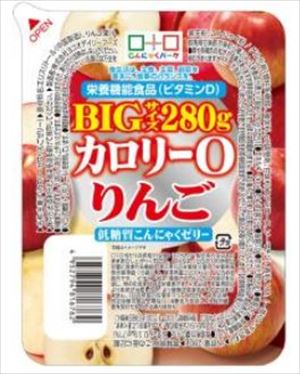 送料無料 ヨコオ カロリー0 りんごゼリー 280g×24個