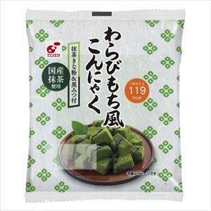 送料無料 関越 わらびもち風こんにゃく 抹茶 133g×6個