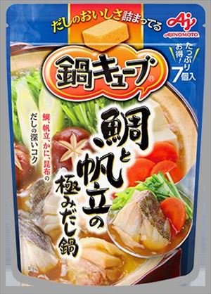 送料無料 味の素 鍋キューブ 鯛と帆立の極みだ 60g(7個入)×8袋
