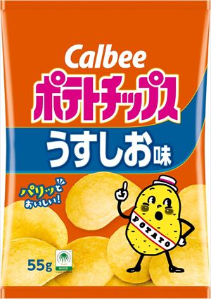 送料無料 カルビ− ポテトチップうすしお味 55g×32袋