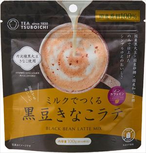 送料無料 つぼ市製茶本舗 ミルクでつくる黒豆きなこラテ 100g×24袋