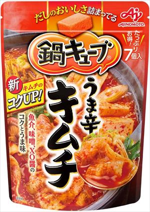 送料無料 味の素 鍋キューブ うま辛キムチ(7個入)×16袋