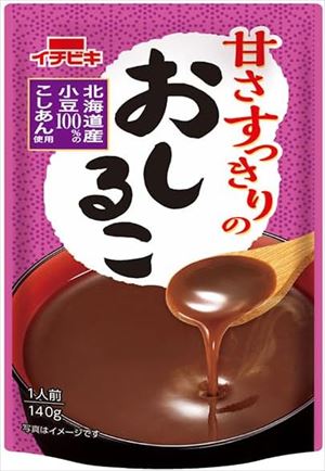 送料無料 イチビキ 甘さすっきりのおしるこ 140g×10個