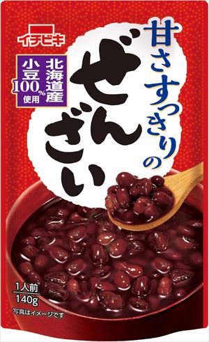 送料無料 イチビキ 甘さすっきりのぜんざい 140g×20個
