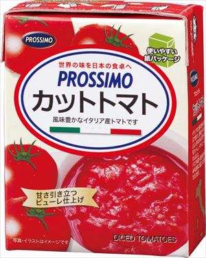 送料無料 プロッシモ カットトマト紙パック 390g×8個