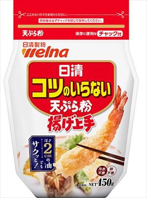送料無料 日清製粉ウェルナ コツのいならい天ぷら粉 450g×10袋
