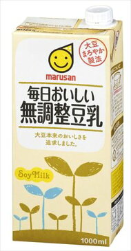 マルサンアイ 毎日おいしい無調整豆乳 1000ml × 6本