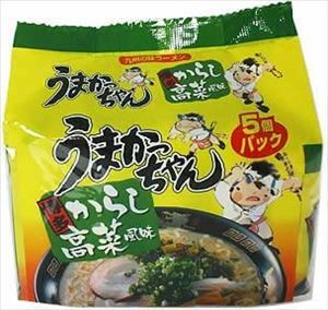 御用蔵 大川 送料無料 うまかっちゃん 博多からし高菜風味 5個パック×6個
