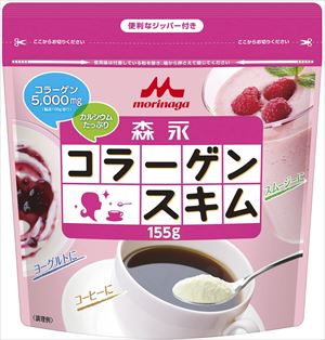 送料無料 森永乳業 コラーゲン スキム 155g×12個 1