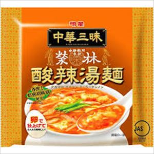 送料無料 明星 中華三昧 赤坂榮林 酸辣湯麺 103g×12袋入