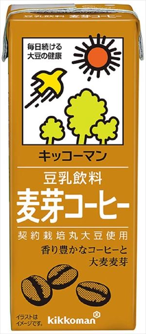 送料無料 キッコーマン飲料 豆乳飲料 麦芽コーヒー 200ml×36本 CS