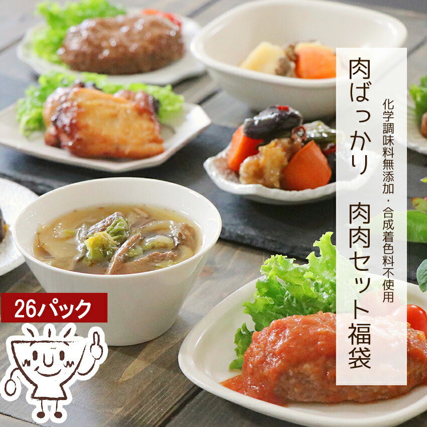 【送料無料】 肉肉セット福袋 (13種類×2パック)26袋入り お惣菜 メイン 肉 惣菜 大容量 詰め合わせ お中元 ギフト 贈り物 お取り寄せ フードロス ギフト 非常食 お歳暮 内祝い 家飲み 冷凍食品 レトルト食品 お取り寄せグルメ お歳暮 秋グルメ