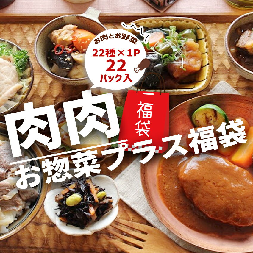 肉肉お惣菜プラス 22種類×1パック 【 あす楽 翌日配送 お取り寄せ 惣菜 詰め合わせ 福袋 お惣菜 冷凍食品 冷凍 おかず ギフト 贈り物 非常食 フードロス 敬老の日 お取り寄せグルメ 家飲み 家呑み 冷凍おかず 巣ごもり 送料無料 】