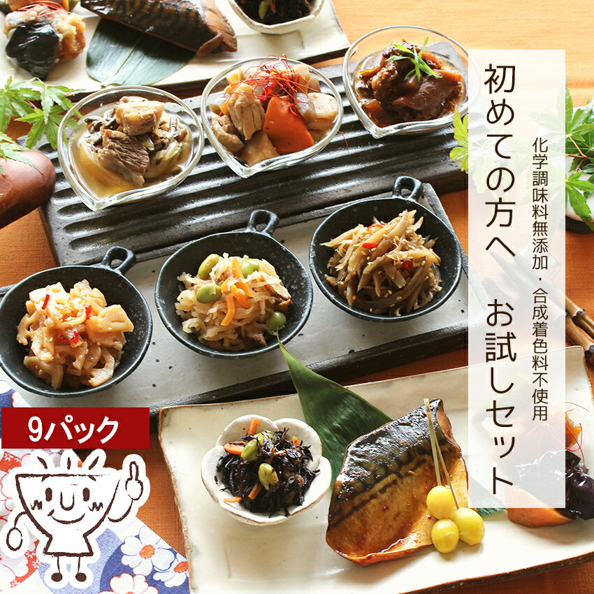 【送料無料】お試し 9種類 惣菜 詰め合わせ お惣菜 セット ギフト 贈り物 ミールキット 簡単 時短 簡単調理 冷凍食品 電子レンジ 非常食 お歳暮 内祝い 家飲み レトルト食品 お取り寄せ フードロス お取り寄せグルメ 巣ごもり プレゼント 和惣菜 和食 誕生日