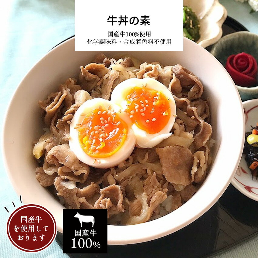 牛丼 1パック 【 惣菜 牛丼 国産牛 丼ぶり 冷凍食品 お惣菜 冷凍 おかず 無添加 食品 簡単 時短 手作り 非常食 お弁当 】のサムネイル