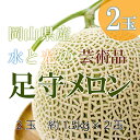 ＼送料無料／岡山県産 足守メロン マスクメロン 大玉 2玉（約1.2-1.5kg前後×2個）純系アールスメロン 化粧箱入 ペアギフト 贈答 お彼岸 御礼 プレゼント