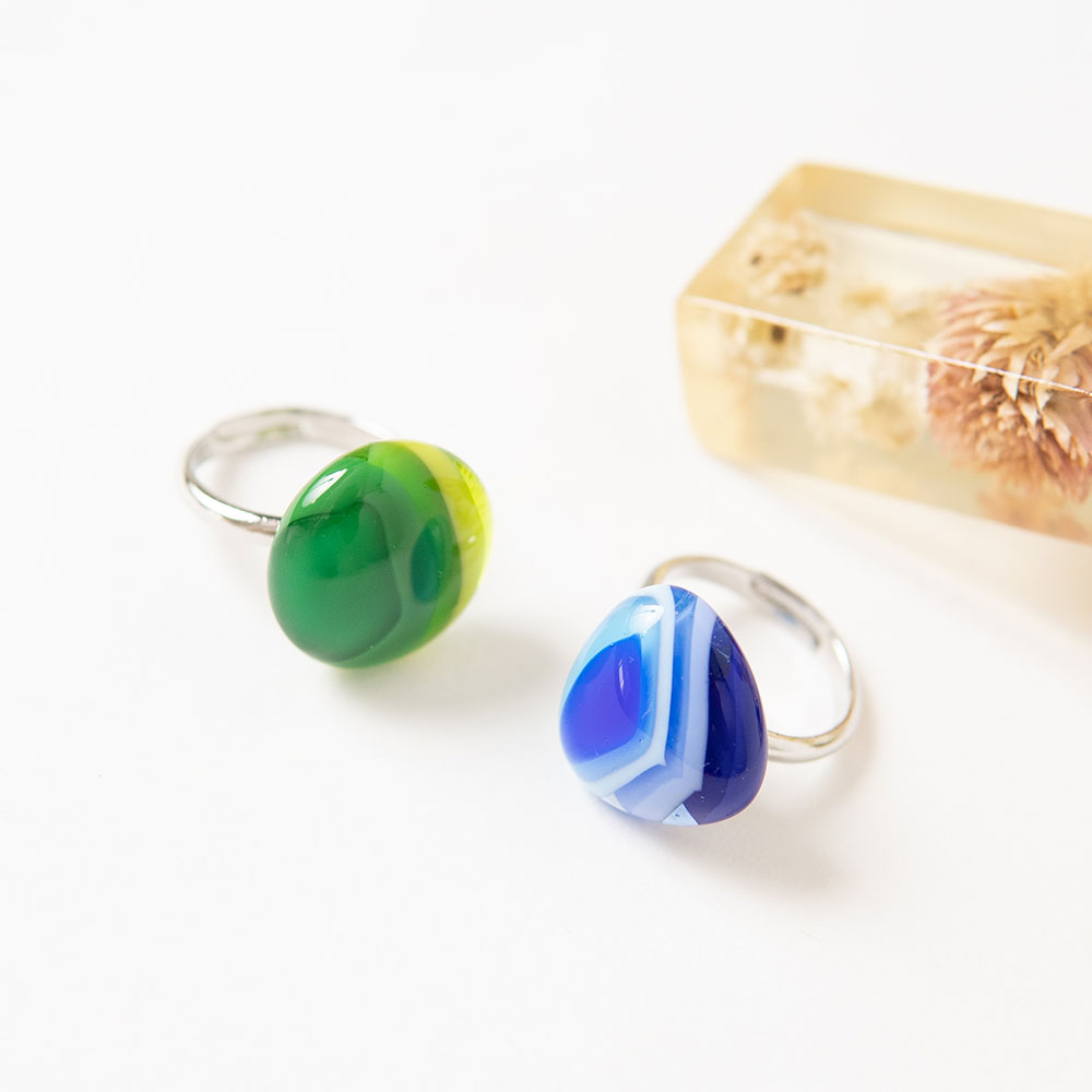 ベネチアンガラス リング サイズ調整可能【Studio Al Sole】(ベネチアンガラス 指輪 リング フリーサイズ アクセサリー)日本製 ハンドメイド 北欧 雑貨 贈り物 ギフト おしゃれ 大人かわいい