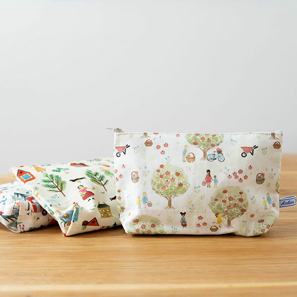 Rakuten - ファスナーポーチ【ATELIER HAYLOFT.M】(整理 小物入れ ファスナーポーチ)日本製 ハンドメイド 北欧 雑貨 贈り物 ギフト おしゃれ 大人かわいい