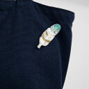 羽モチーフの刺繍ブローチ【mia】(レディース 洋服 女性 アクセサリー)日本製 ハンドメイド 北欧 雑貨 贈り物 ギフト おしゃれ 大人かわいい