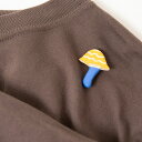 陶器ブローチ きのこ【kuchibueworks】(ブローチ レディース 洋服 女性 アクセサリー 陶器)日本製 ハンドメイド 北欧 雑貨 贈り物 ギフト おしゃれ 大人かわいい