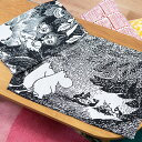 ムーミン モノクロ ゴブラン織り ランチョンマット【MOOMIN】(テーブルクロス キッチンファブリック)グッズ 北欧 雑貨 贈り物 ギフト おしゃれ 大人かわいい 誕生日プレゼント 出産祝 引っ越し祝 結婚祝 退職祝