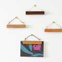 壁掛けウッドバインダー Sサイズ【沖家具】(メモホルダー メモ挟み マグネット 壁掛け 挟む ポストカード 写真 ハガキ 木製 天然無垢材 バインドホルダー)日...