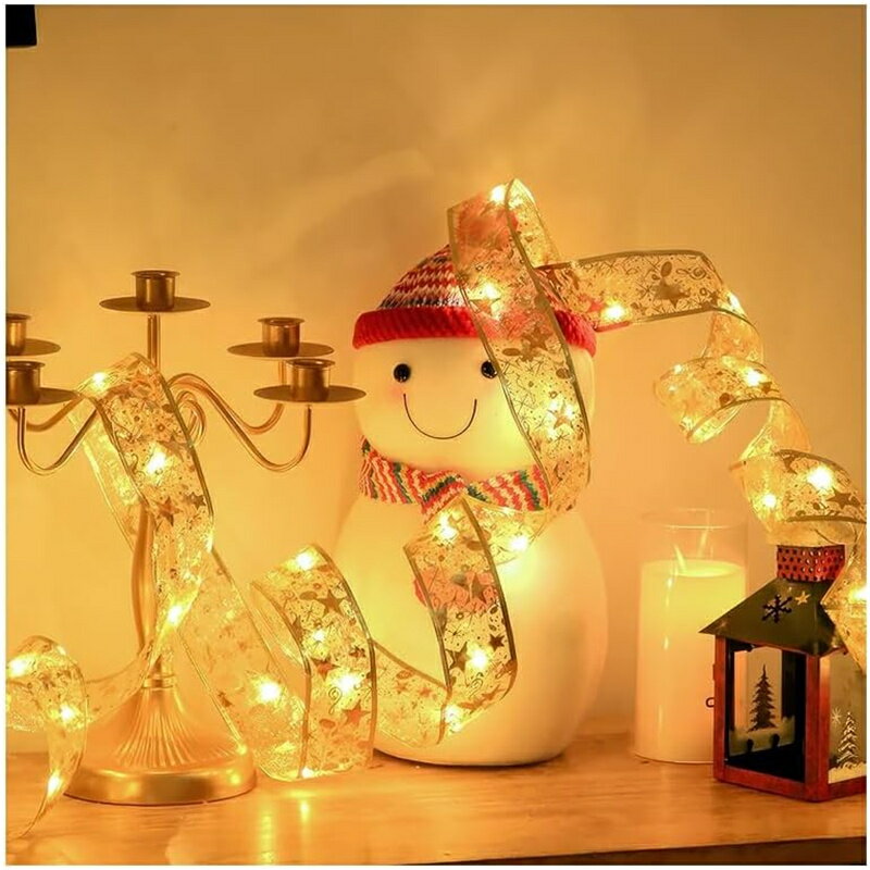 ロープライト 1-10m 防水 屋外 クリスマス リボン ライト クリスマスツリー デコレーション ガーデンライト 屋外 LED イルミネーションライト 電池式 christmas tree飾り パーティー 結婚式 お祝い日 正月 装飾 室外 室内 窓 新年 電飾 プレゼン 2