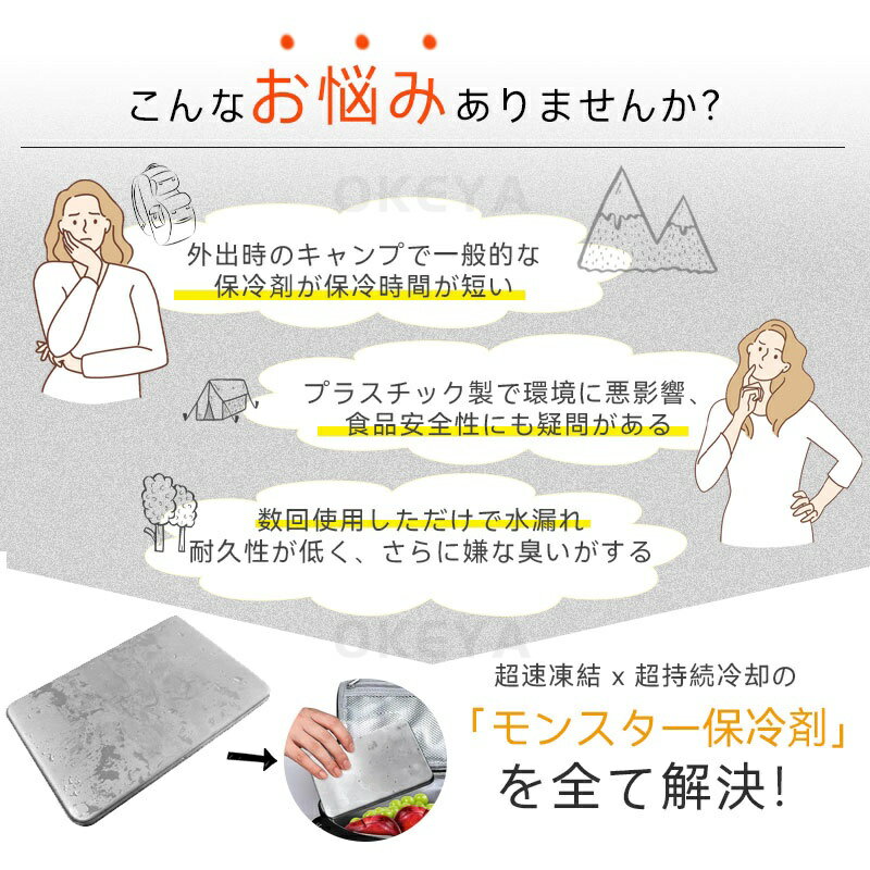 保冷剤 ステンレス製 驚異の保冷力 最高な冷却用品 防災 長時間 保冷アイス保冷剤 ...