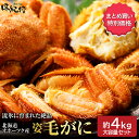毛ガニ 北海道産 【お得な大容量 約4kg 毛ガニ福袋】 業務用 姿 ボイル 冷凍 毛蟹 送料無料 お取り寄せ オホーツク味紀行