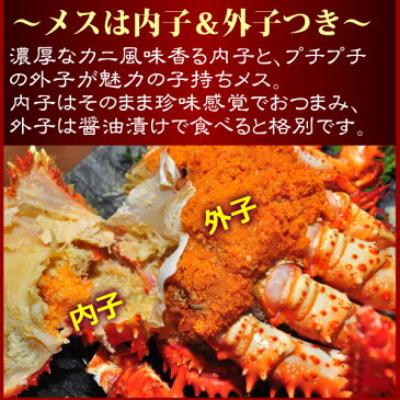 ハナサキガニ 北海道 超特大 子持ち 送料無料 ギフト『北海道産 超特選 花咲蟹 メス』（ボイル姿1.4キロ〜）特大 数量限定 カニミソ 根室 はなさきがに 花咲がに ハナサキガニカニ鍋 甲羅のし ギフト 贈答用 お取り寄せグルメ　高級 冷凍食品　父の日