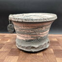 陶器製 植木鉢 Lプラス MIKAGE -御影- Black & Pink IIIVIIX イーヴィックス 一点物 コーデックス アガベ 塊根植物 多肉植物 グ...