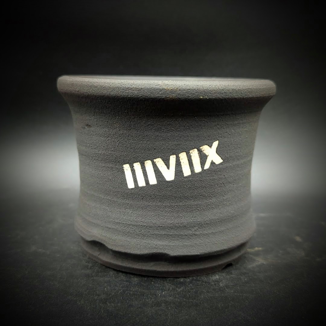 イーヴィックス Shikkoku 漆黒 Lサイズ （4号鉢 ~ 4.5号鉢 相当）IIIVIIX 超マットブラック 陶器製 植木鉢 一点物 コーデックス アガベ 塊根植物 多肉植物 グラキリス エケベリア パキポディウム 亀甲竜