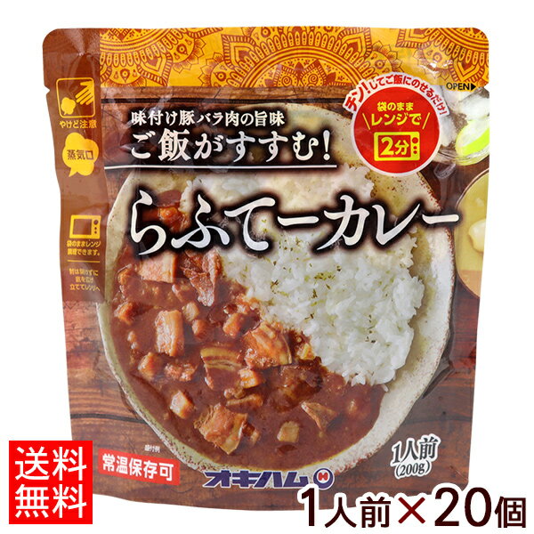 らふてーカレー 200g×20個 【送料無料】　/オキハム ラフテーカレー 1ケース